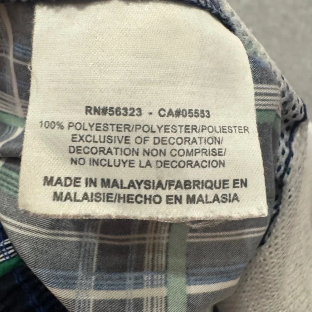 Nike Mens Plaid Swim Trunks Navy Blue Green‎ White Large Beach Summer